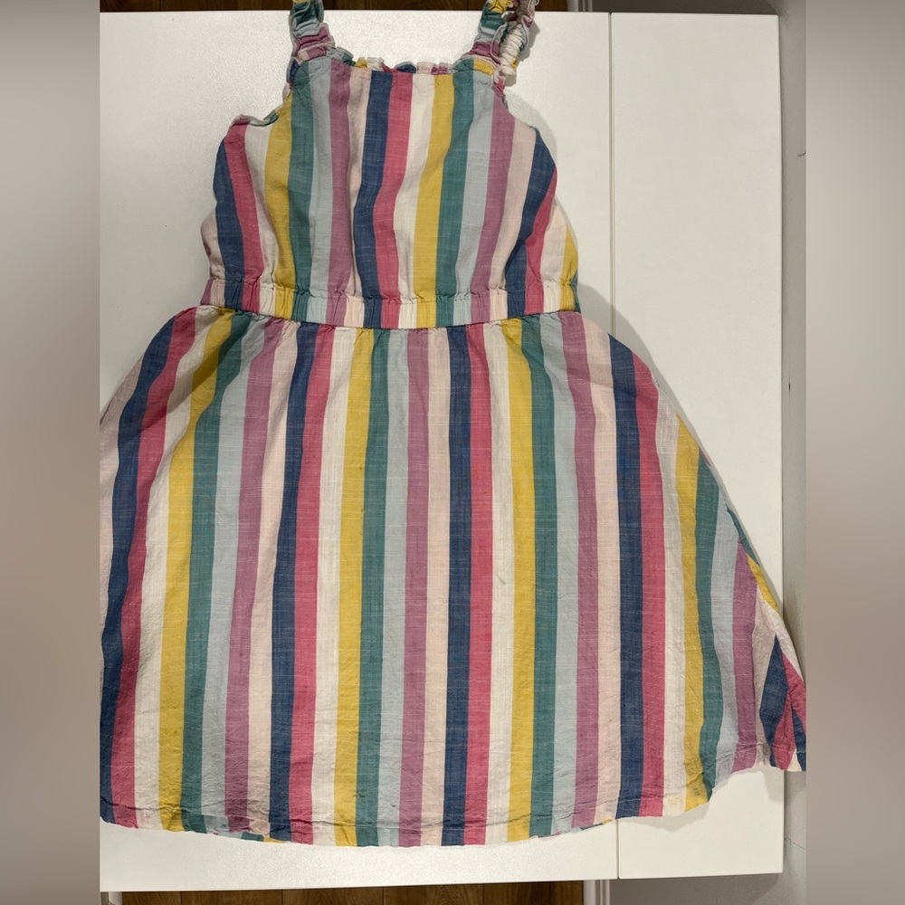 Crewcuts, Striped Pastel Rainbow Sundress, size 10Y